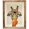 Vintage Funny Animals In Newspaper Art Poster Canvas Painting Puppy Pet Cat Horse Wall Art Pictures Gift Home Decor