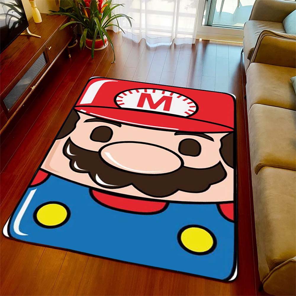 

Stylish Super Mario Floor Carpet Polyester Anti-Skid Area Rug Home Living Room Bedroom Decoration -QJY 60x90cm