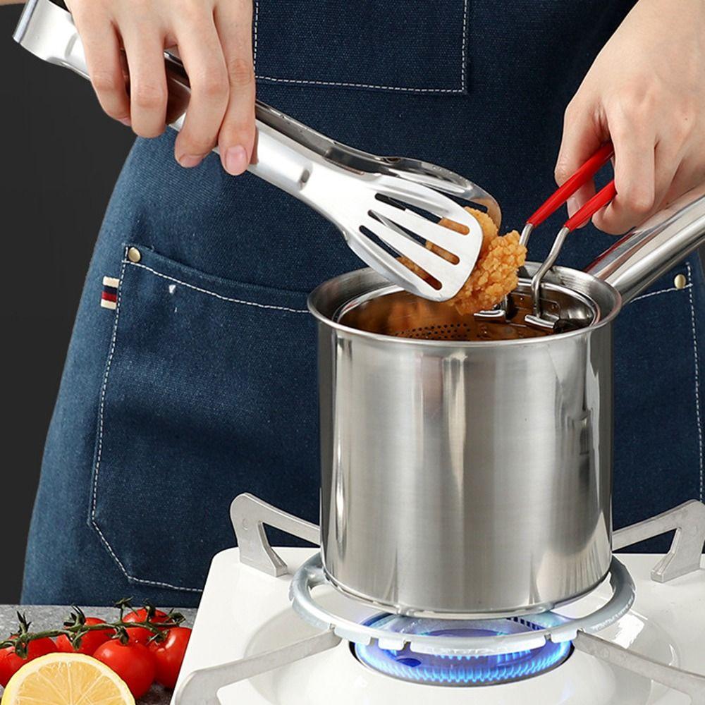 Mini Chicken Fried Pan Mesh Frying Strainer Basket Auxiliary Food Pot Deep Fryer Pot  Kitchen