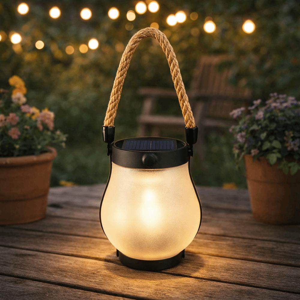 Flame Lights Camping Light USB Rechargeable Hanging Lantern Decoration Solar Flame Lights  Hanging