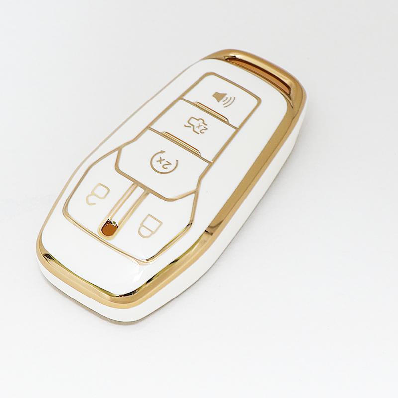 Fashion Tpu Auto Keychain Protection Car Key Case Cover Accessories For Ford Mustang Fusion Explorer Ka Focus S-Max Fiesta