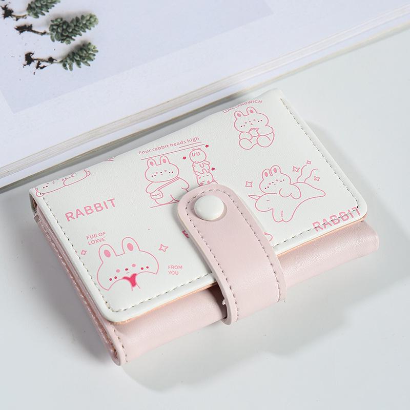 Korean Style Cute Cartoon Wallet for Women and Girls – Short, Multi-Card, Coin Purse