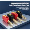 HHDZI 4mm Solderless Banana Plug Quick Push Type Audio Speaker Terminal High Temp Flame Retardant Nylon Shell Gold Plated PinGood Product