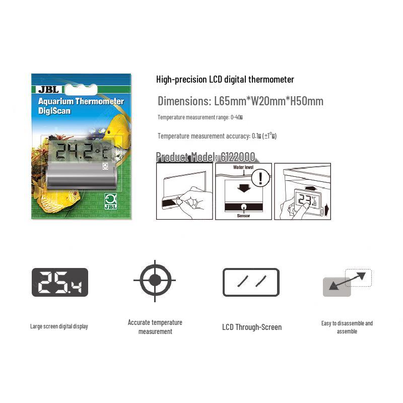JBL High-Precision Digital Aquarium Thermometer with Alarm