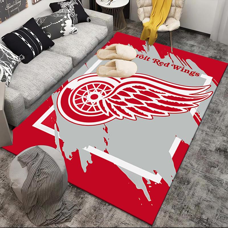 Vintage Detroit Wings Logo Area Rug Suitable for Indoor And Outdoor,Carpets for Kitchens, Homes, Offices, Living Rooms,Home Decor,Christmas Gift