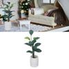 1:12 Dollhouse Potted Leafed Plant Model Miniature Green Bonsai Model Dollhouse Decoration Accessory