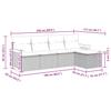 5 Piece Outdoor Sofa Set with Cushions Gray Poly Rattan