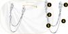 Charms Chain 925 Security Double Cubic Zirconia Beads Crystal