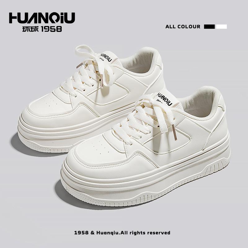 Global black and white classic board shoes 22 new casual sports shoes thick sole breathable soft sole 35