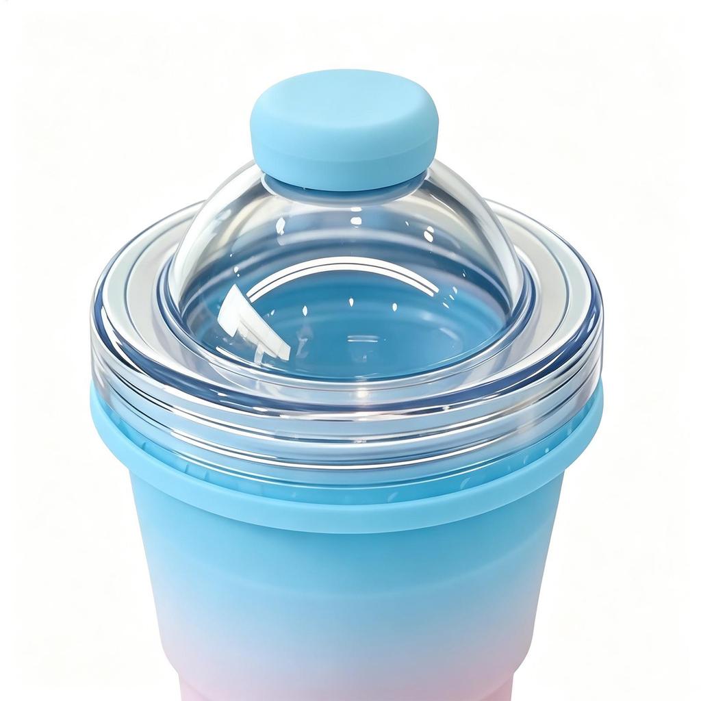 Ice Mold Cup with Lid 325ml Foldable Cold Drink Making Ice Ball Maker Mold for Travelers Bartenders Home Office Parties Camping