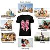 John 3:16 Loved Heart Bow Print Casual Top Pure cotton T-shirt