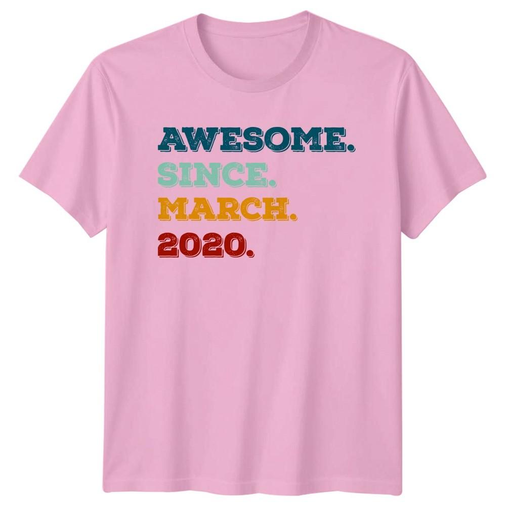 Awesome Since March 2020 TShirt March Birthday Milestone Gift For Him And Her