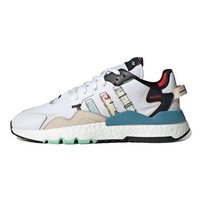 Originals Nite Jogger Fabric Versatile Trendy Shock Absorbing Non-Slip Durable Low-Top Lifestyle Casual Shoes Unisex Sneakers White GW4229