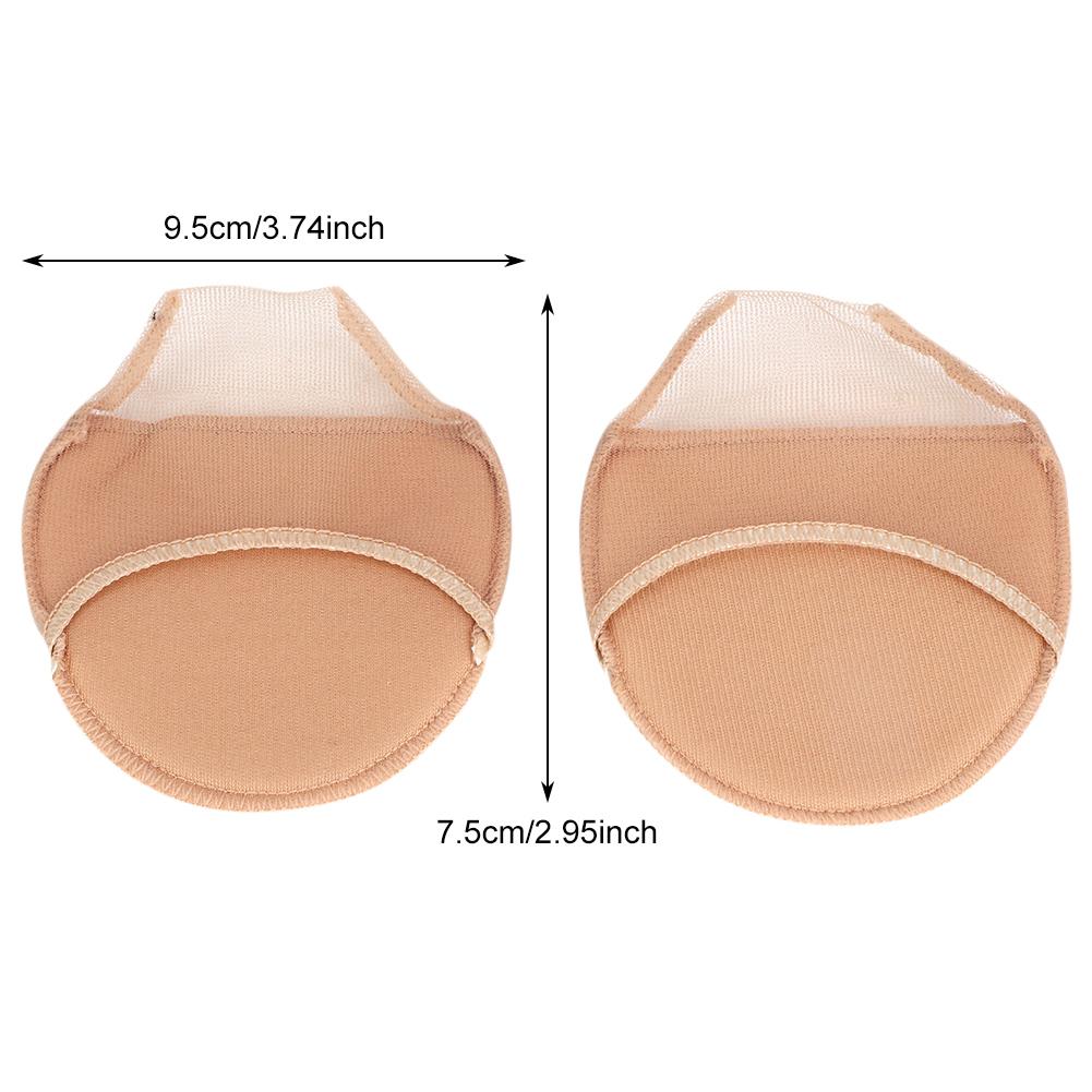 1 Pair of Hidding Non Slip High Heel Forefoot Pad Cushion Foot Care Tool (Beige)