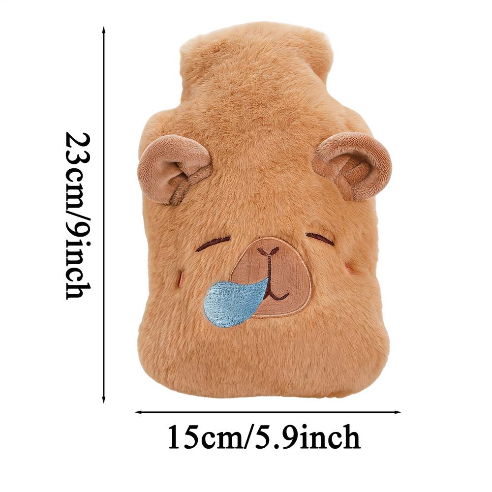 

Hot Bottle Capybara Cartoon Pad Hot Water Bottle With Soft Cover For Legs Hands Shoulders Neck Back Travel School Camping Kids
