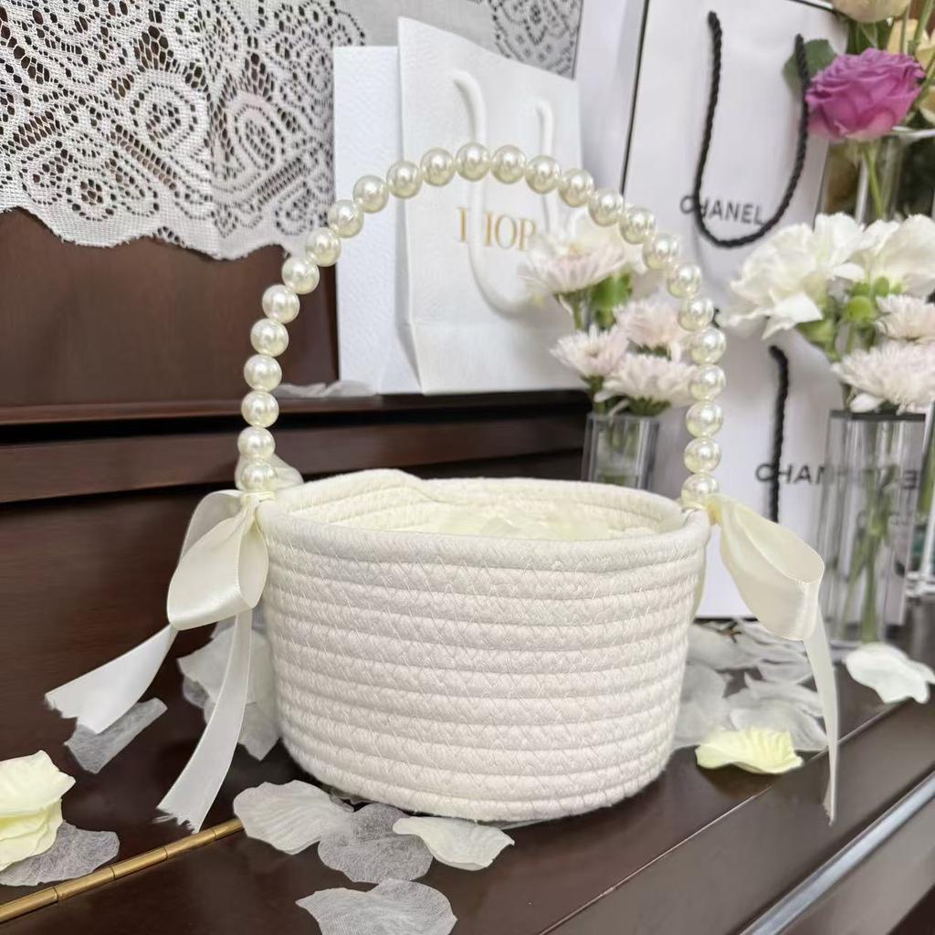 Sprinkle Flower Basket Cotton Rope Princess Wind Flower Basket
