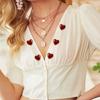 Versatile Red Heart Pin Zinc Alloy Brooch Adaptable to Various Clothing Style Combinations Lapel Pin Accessory