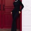 Women Knitted Maxi Dress Elegant Turtleneck Long Sleeve Sweater Dress Fall Winter Sexy Christmas Party Dress