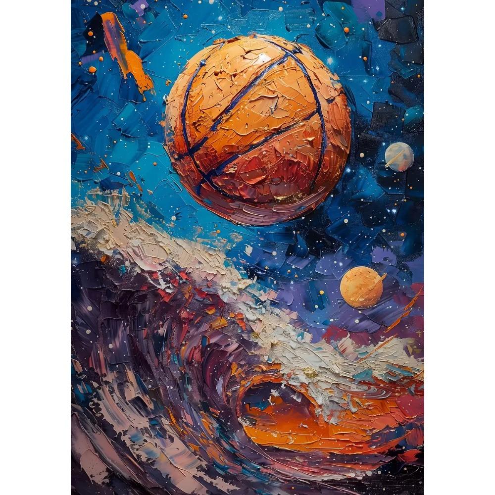 Vibrant Astonishing Basketball Landscape Posters Cool Space Basketball Modern Prints Canvas Wall Pictures Home Living Room Decor