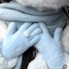 New Snow Ball Warm Gloves Thicken Stretch Mittens Korean Style Cartoon Skiing Gloves Winter