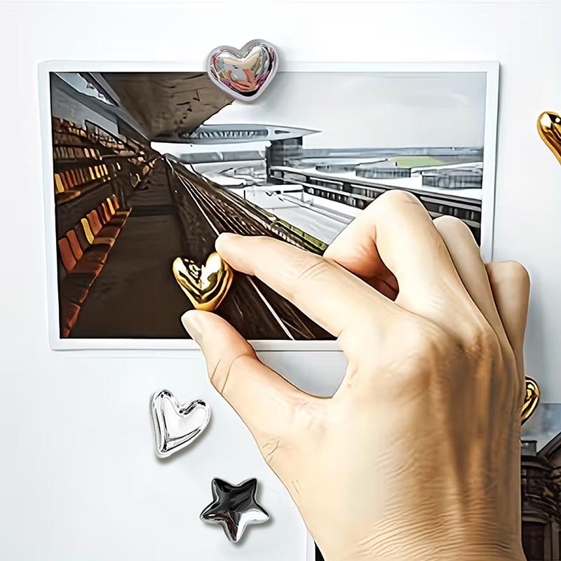 9Pcs Heart-Shaped Decorative Refrigerator Magnets Set Cute Decoration For Home Office Whiteboard Dishwasher Decor Perfect Gift
