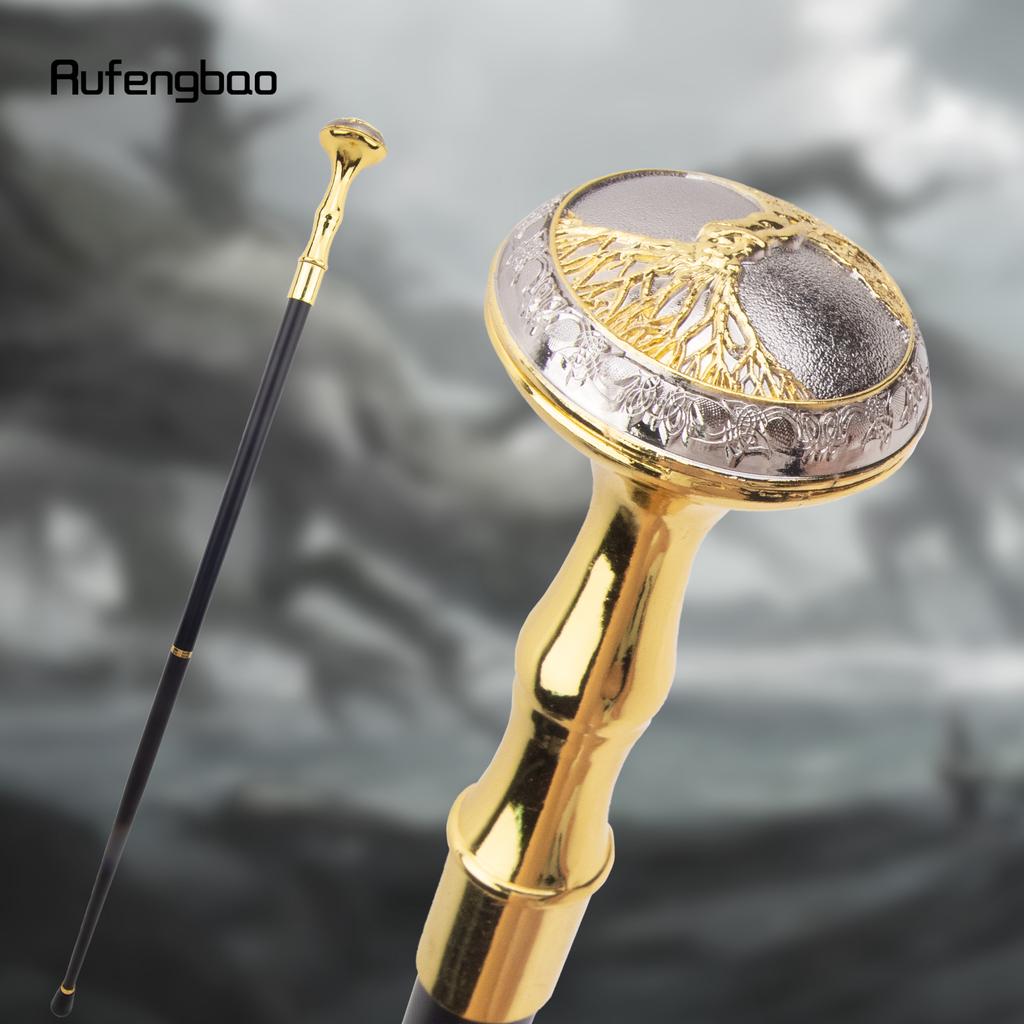 Tree Root Totem Relief Walking Cane Fashion Walking Stick Gentleman Crosier Knob Walking Stick 94cm