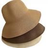 Solid Color Wide Brim Straw Hat Breathable UV Protection Cap Comfortable To Wear Beach Hat  Summer