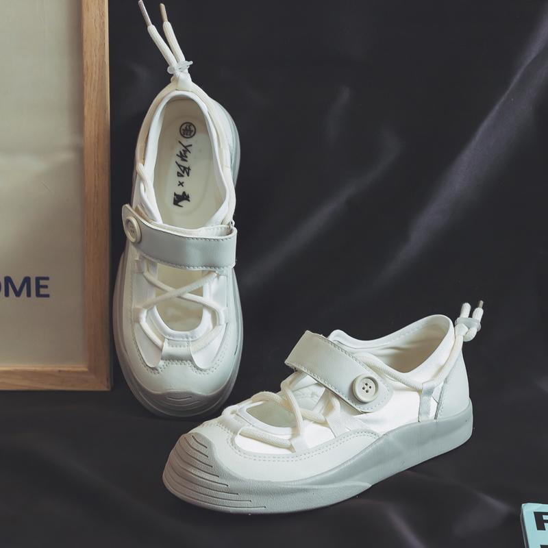 Fashion Espadrille Shoes Female Footwear White Sneakers All-Match Summer Small Dress Casual New Breathable Flat Mary Janes Fabric Leisur