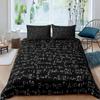 Set Copripiumino Equazioni Matematiche Clessidra Galassia Viola Coperta Copripiumino Formula Fisica Set Biancheria da Letto per Dormitorio Asse Geometrico Scientifico