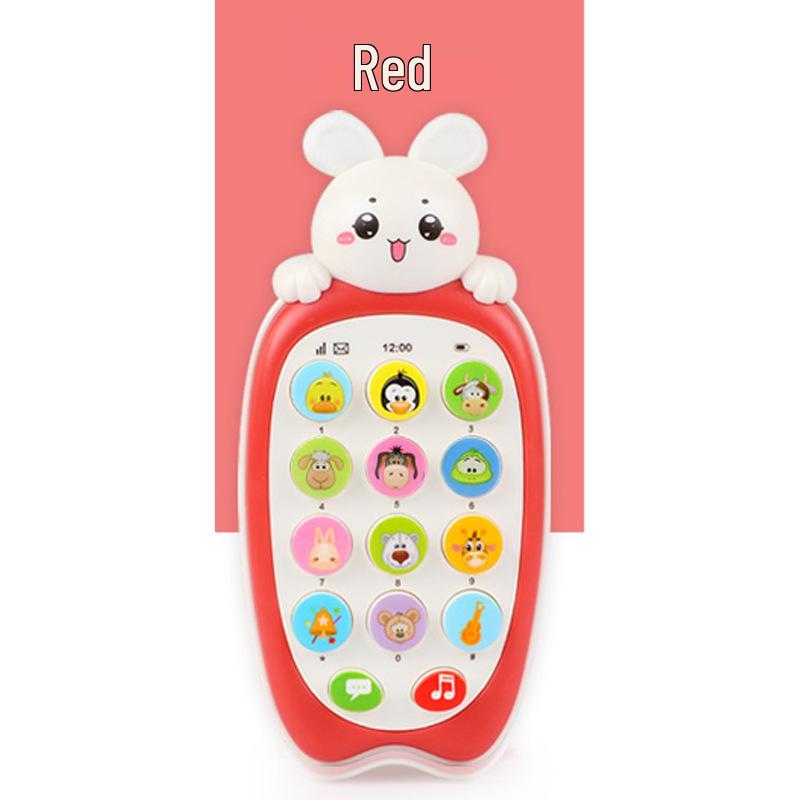 

Children s Bilingual Rabbit Music Phone Toy червоний