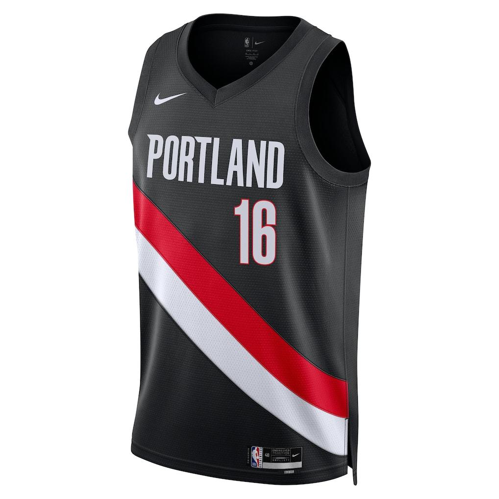 Nike NBA Yang Hansens Portland Trail Blazers Swingman V-Neck Elastic Sleeveless Basketball Jersey Unisex jersey HM3995-010