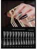 Frosted Almond & Square Nail Tips - No Filing Needed, Full/Half Cover, Ideal for Salons