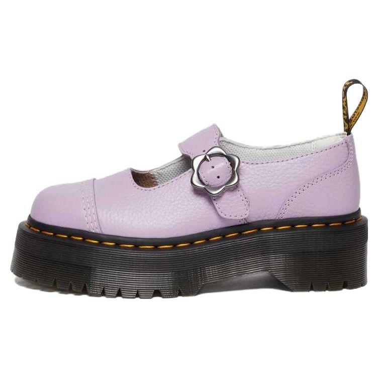 Dr. Martens Addina Kožené Pohodlné Ležérní Boty se Silnou Podrážkou Dámské Boty Fialové 30805308