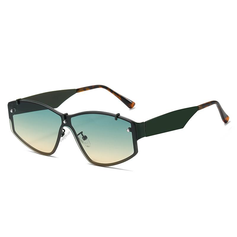 One Piece Casual Sunglasses Metal Personalized Decorative Sunshade Sunglasses Trendy Girl