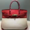 Cowhide with Canvas Platinum Bag New Trend Handbag Fashion Women's Bag Women's Bag