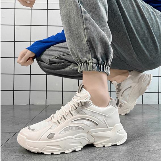 Pantofi Sport Bărbați Casual Mesh Pantofi Trendy Dad Pantofi Bărbați Primăvară Noi Pantofi Albi Stil Bărbați