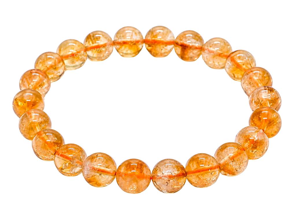 Crystal Heaven Citrin Armbånd for Kvinner Menn med Helbredende Krystall og Reiki Stein - Vakkert Edelstensperlearmbånd for Balanse, Harmoni & Po