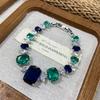Sweet Wind Square Zircon Bracelet Women'S Fashion Light Luxury Style Versatile Temperament Sugar Cube Niche Personality High-End Jewelry