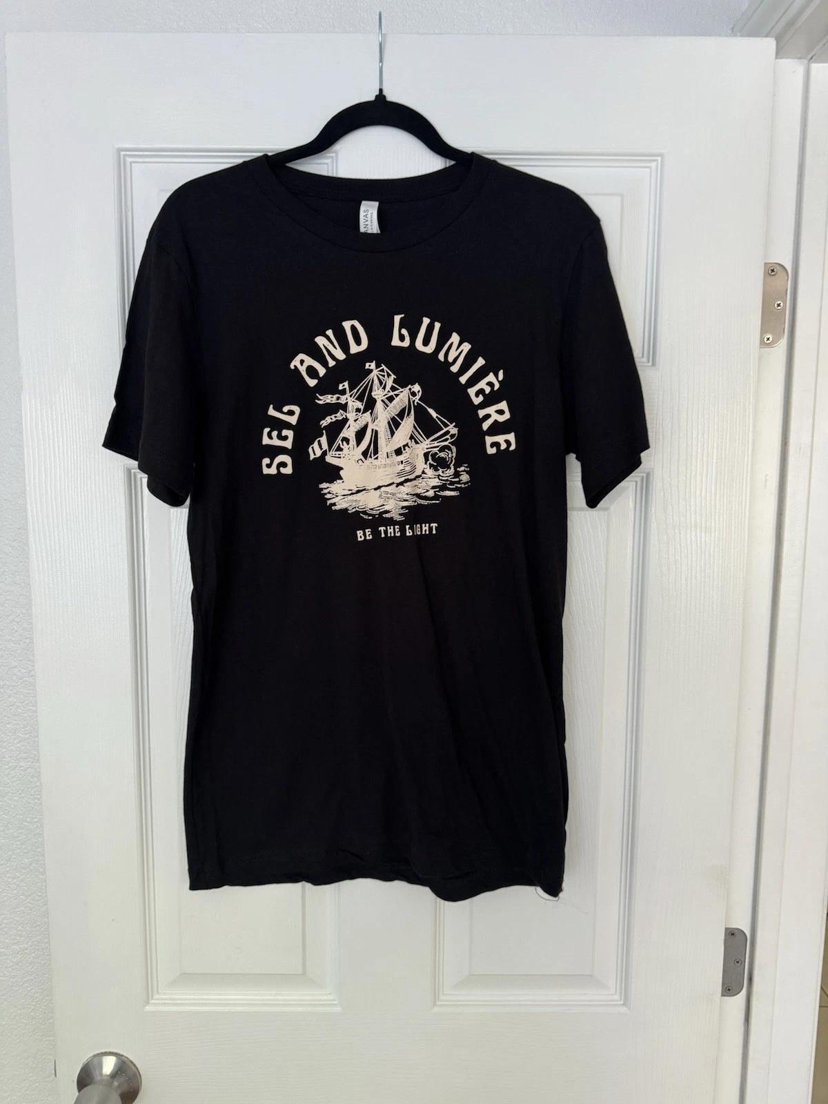 

Be The Light Bella Canvas T Shirt Black With Apricot Lettering Size M 3XL