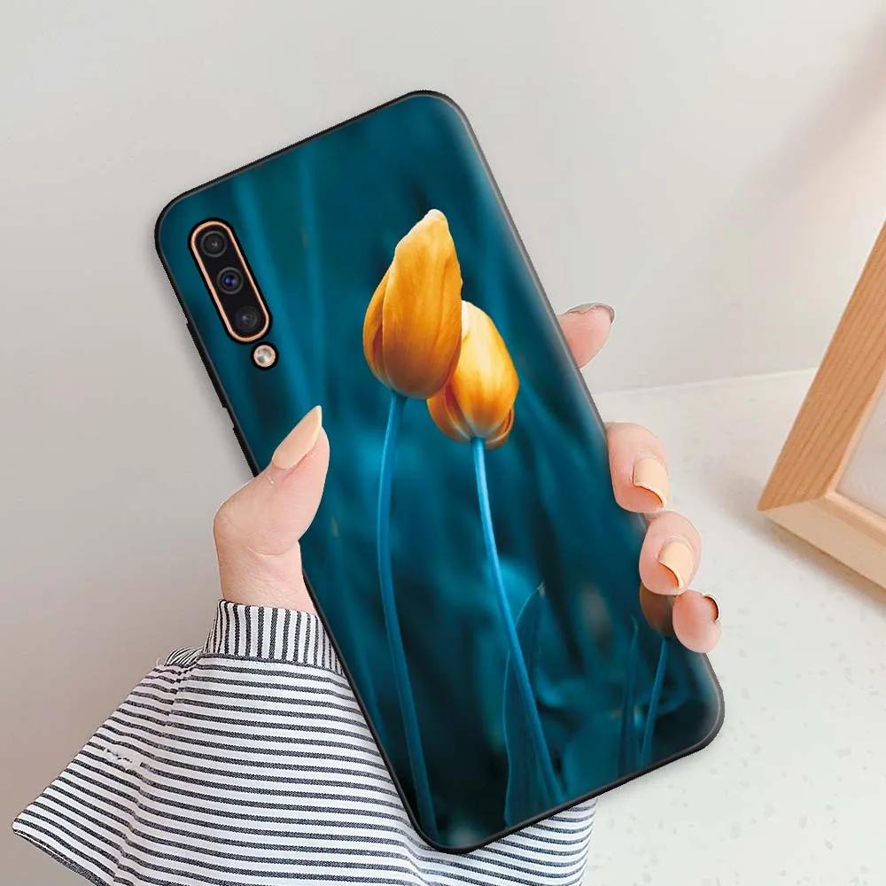 Für Samsung Galaxy A50 Hülle Für Samsung A50s A30s Handyhüllen Für Samsung A50 Blumen Silikon Weiches TPU Fundas A 50 A30 S Bumper
