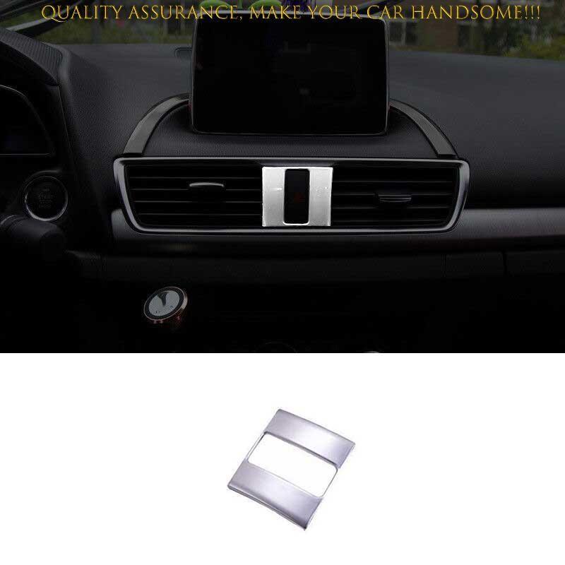 For Mazda 3 Axela 2014-2018 Matte Silver Emergency Light Switch Panel Trim 1PCS