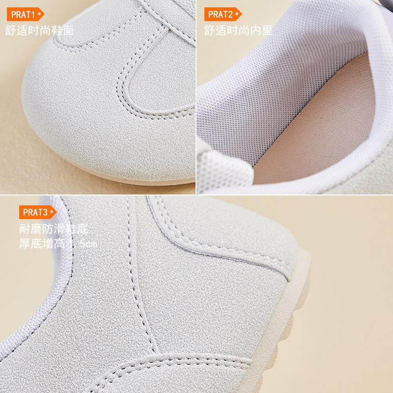 Autumn New Breathable Ins Trendy Korean Style Leather Shoes Women Student Street Shot Running Sports Casual Shoes