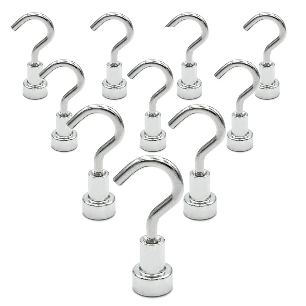 

Прочные магнитные крючки Многоцелевой магнитный крючок Вешалка для дома Кухни Бара Ключей Пальто Декоративный крючок для хранения 3pcs