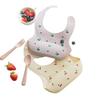 Bebe Grow Silicone Bib - Blueberry & Cherry Edition