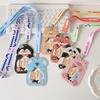 New Cartoon Animal Card Holder With Lanyard Badge Holder Children's Bus Card Case Waterproof PU Leather ID Holdersr