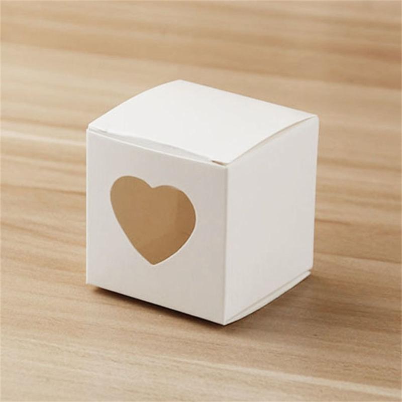 50 Stück Herzförmige Süßigkeitenboxen Geschenkbox Papiertüte für Weihnachtsfeiern Geburtstag