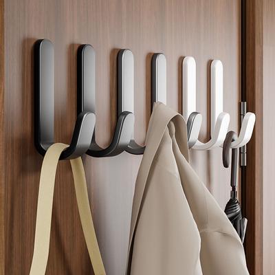 Bathroom Adhesive Hook No Punching Hook Metal Clothes Hook Adhesive Hook Wall Hanging Clothes and Hats Hook Behind Bathroom Door