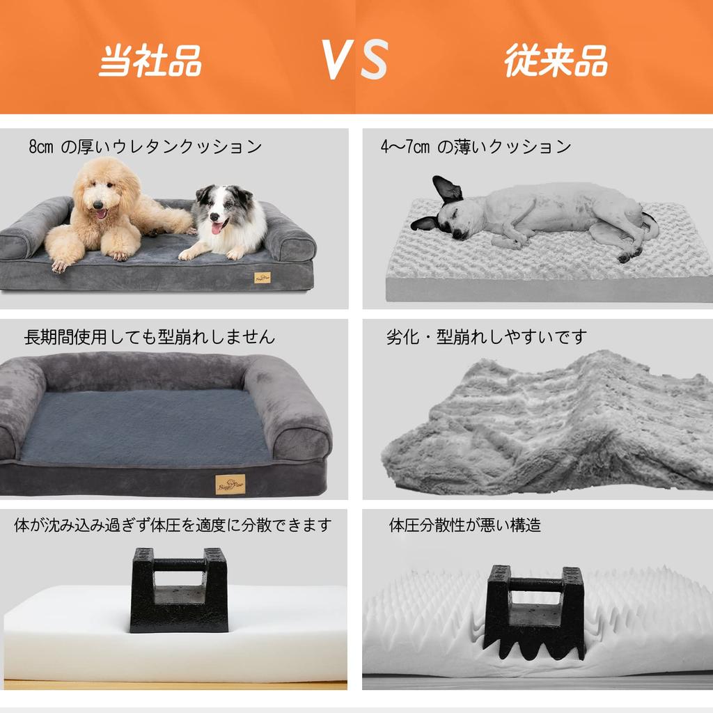 bingopaw Large Dog L Pet Sofa Dog Elderly Dog Bedsore Akita Multiple Small 40kg or Less Bed, Cushion, Washable, Bed, Fluffy, Bed, Waterproof,