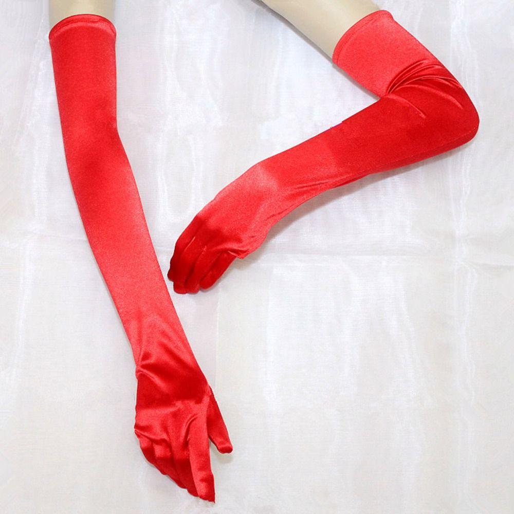 Color Evening Dress Gloves Party Formal Gloves Arm Warmer Women Long Gloves Full Finger  Gloves