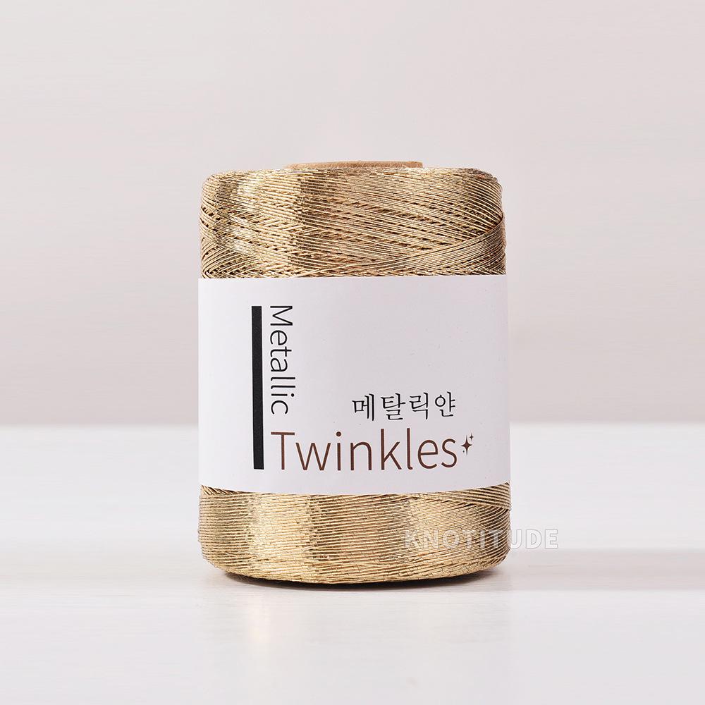 Korean Crochet Gold Hook 1mm Silver Thread Handmade Braided Rope for DIY Crochet Bags